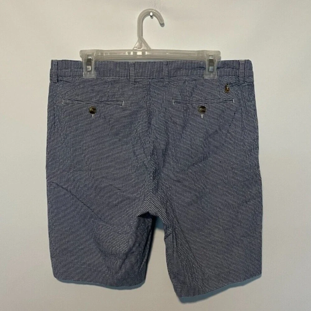 Polo Ralph Lauren Shorts Mens 33 Blue White Houndstooth Stretch 9